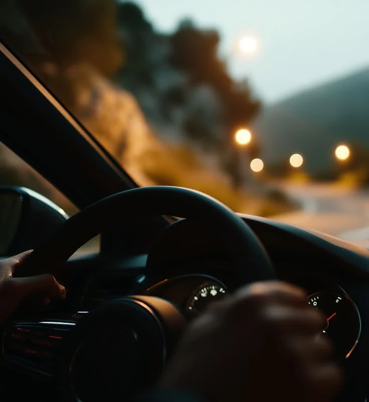 personne qui conduit une voiture
